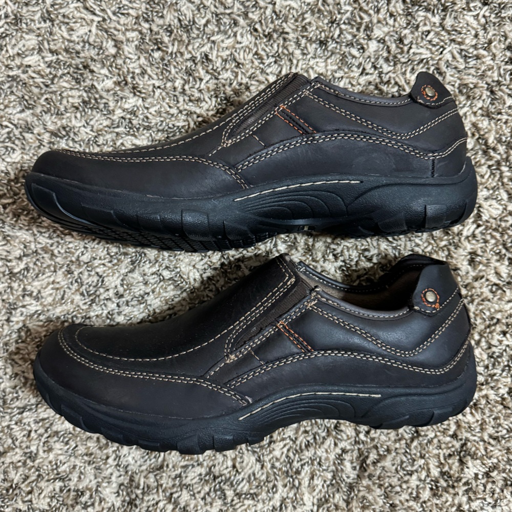 Dockers 9M cushion flex brown leather dress shoes